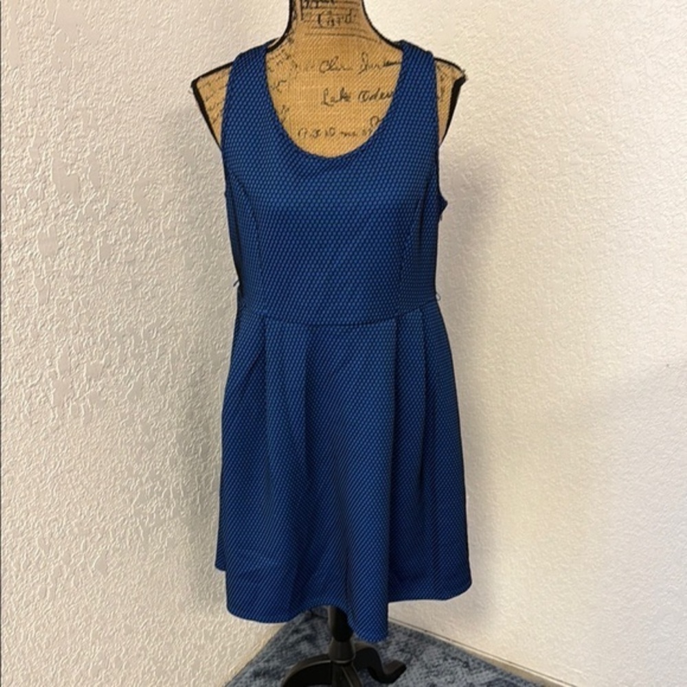 Lane Bryant Royal Blue Textured Mini Dress